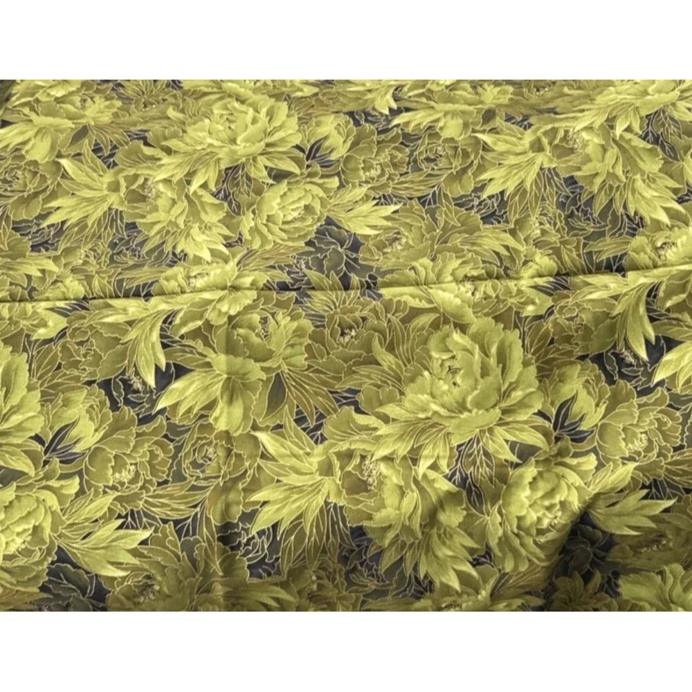Robert Kaufman  Cotton Quilting Sewing Fabric Oriental Traditions Green Floral